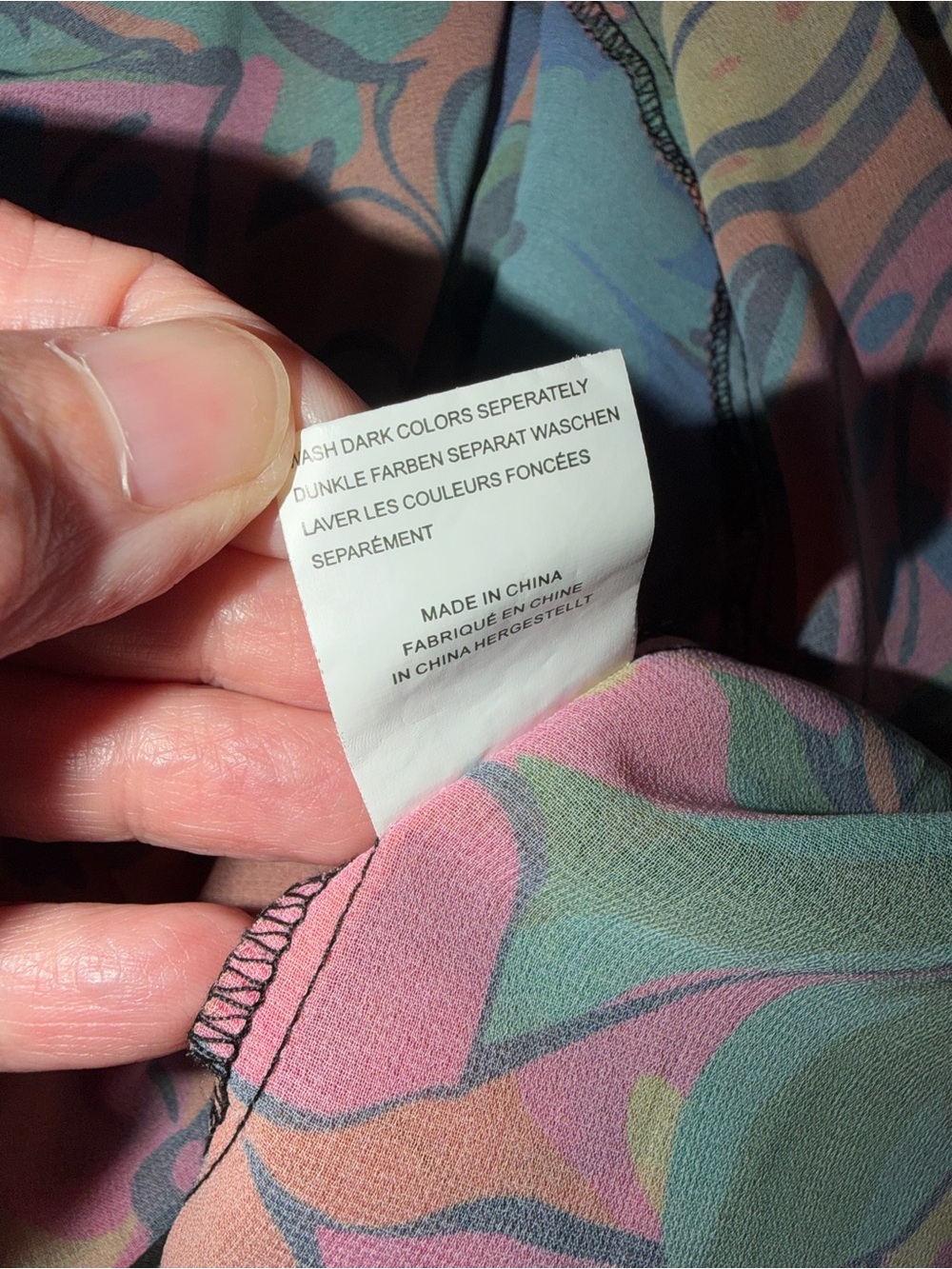 Lightweight Floral Print Sheer Kimono in Coral, Teal & Pink - Picture 5 of 5